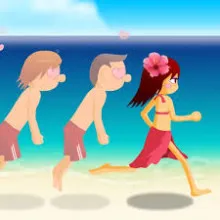 Beach Flirting