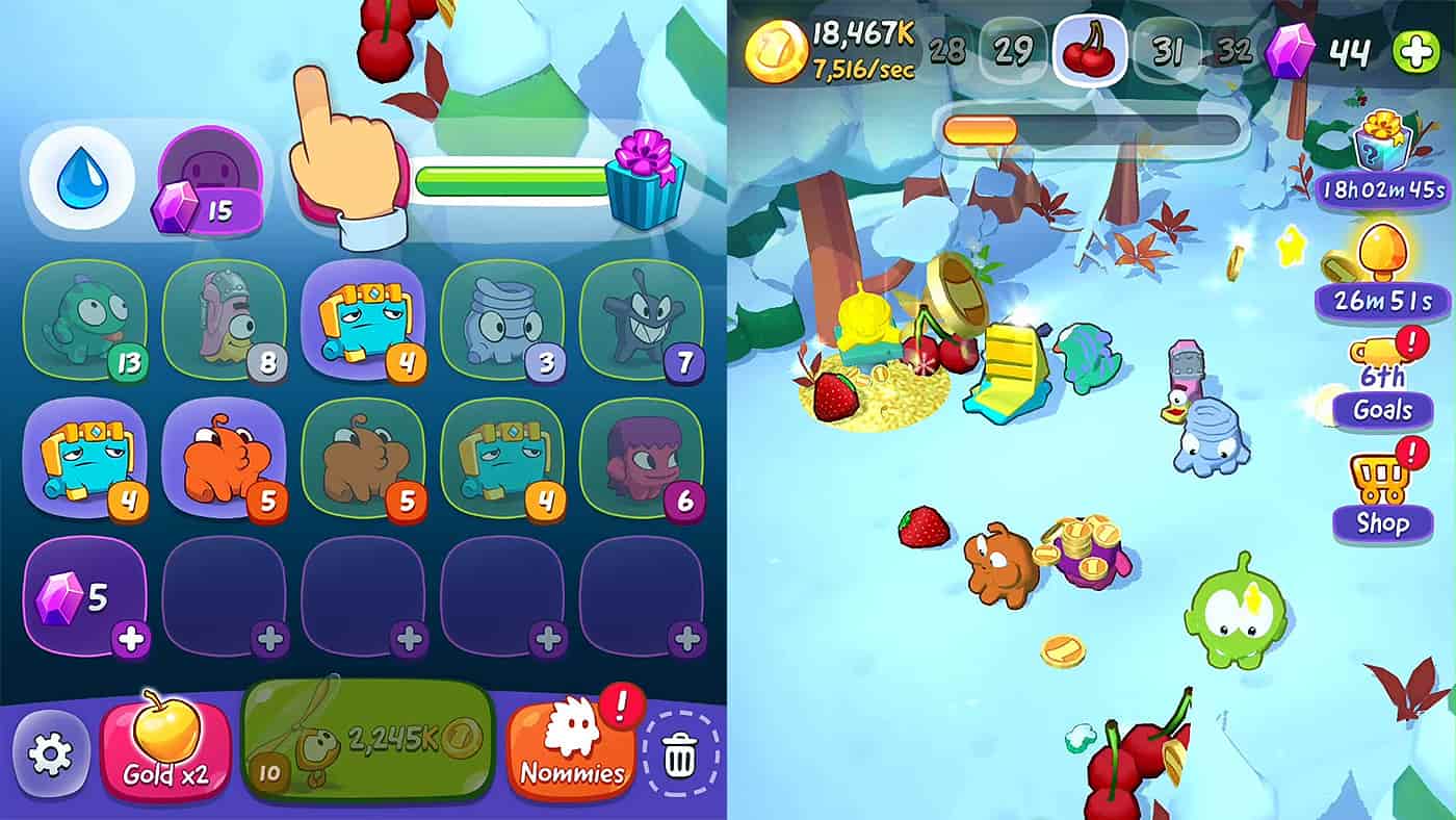 You can play Om Nom: Merge and Win for free online.